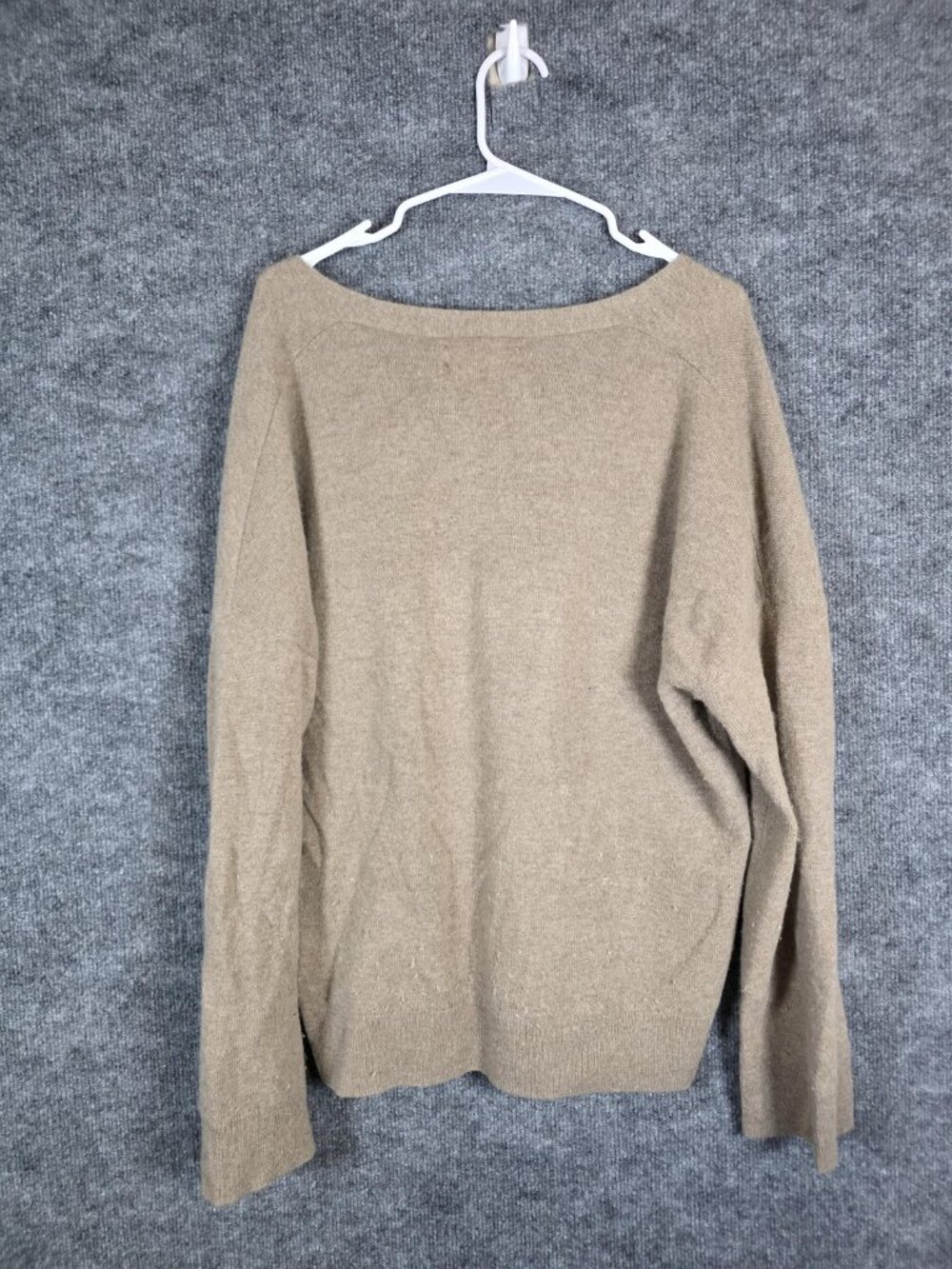Samsoe Samsoe Sweater Womens M Brown Cashmere Nola V Neck Pullover Pilling - Picture 7 of 8